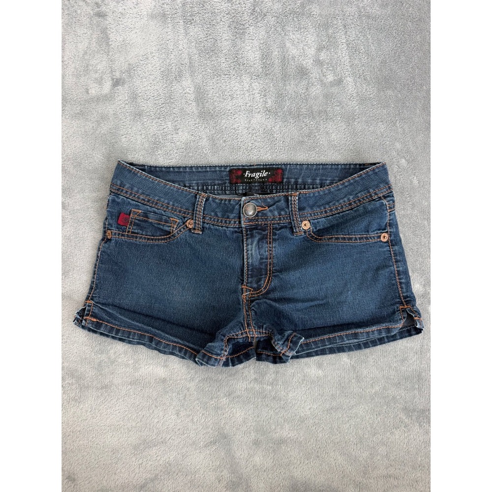 2000s Fragile Vintage Low Rise Mini Denim Shorts Y2K Archive Mall Downtown Girl